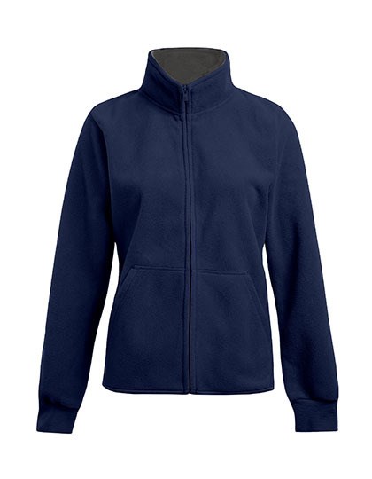 Promodoro - Women´s Double Fleece Jacket - Navy, Light Grey (Solid)