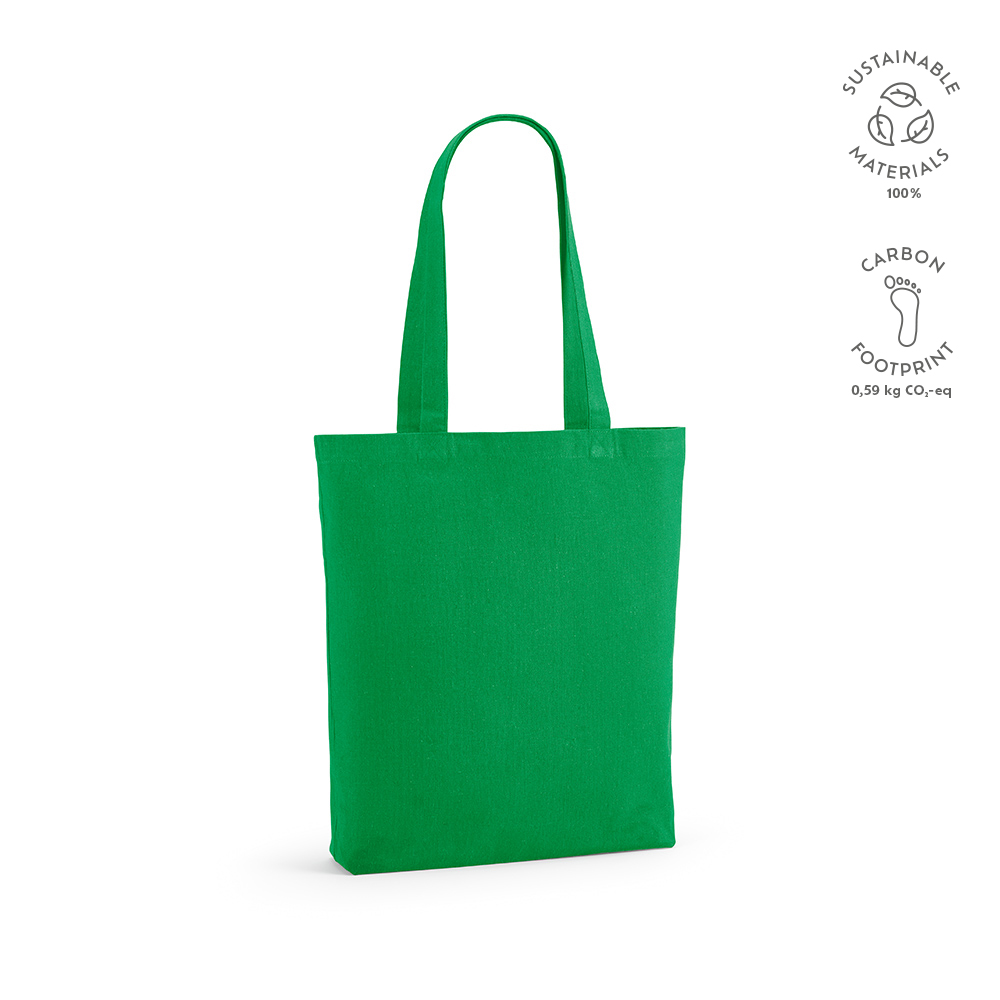 Annapurne Einkaufstasche recy.Baumwolle (180 g/m²). Mit Bodenfalte - grün