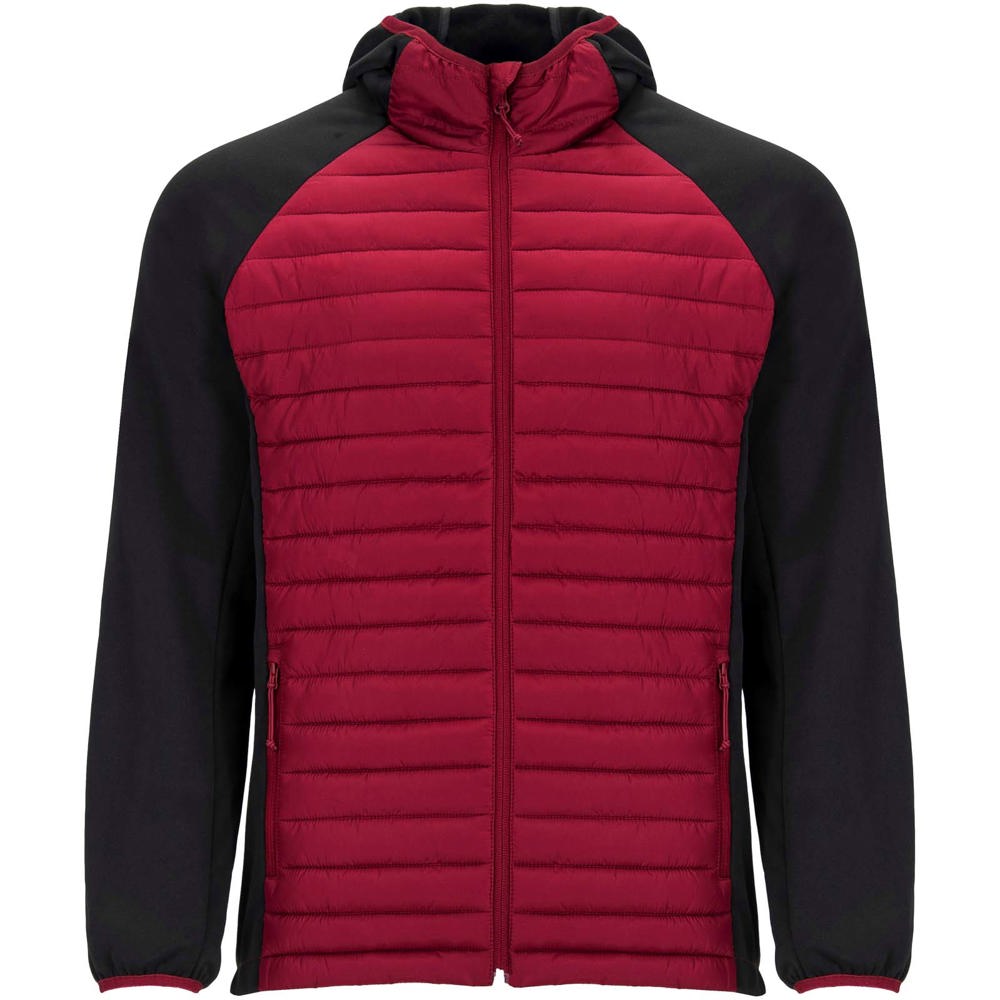 Minsk Hybrid Thermojacke Unisex  - rot, schwarz