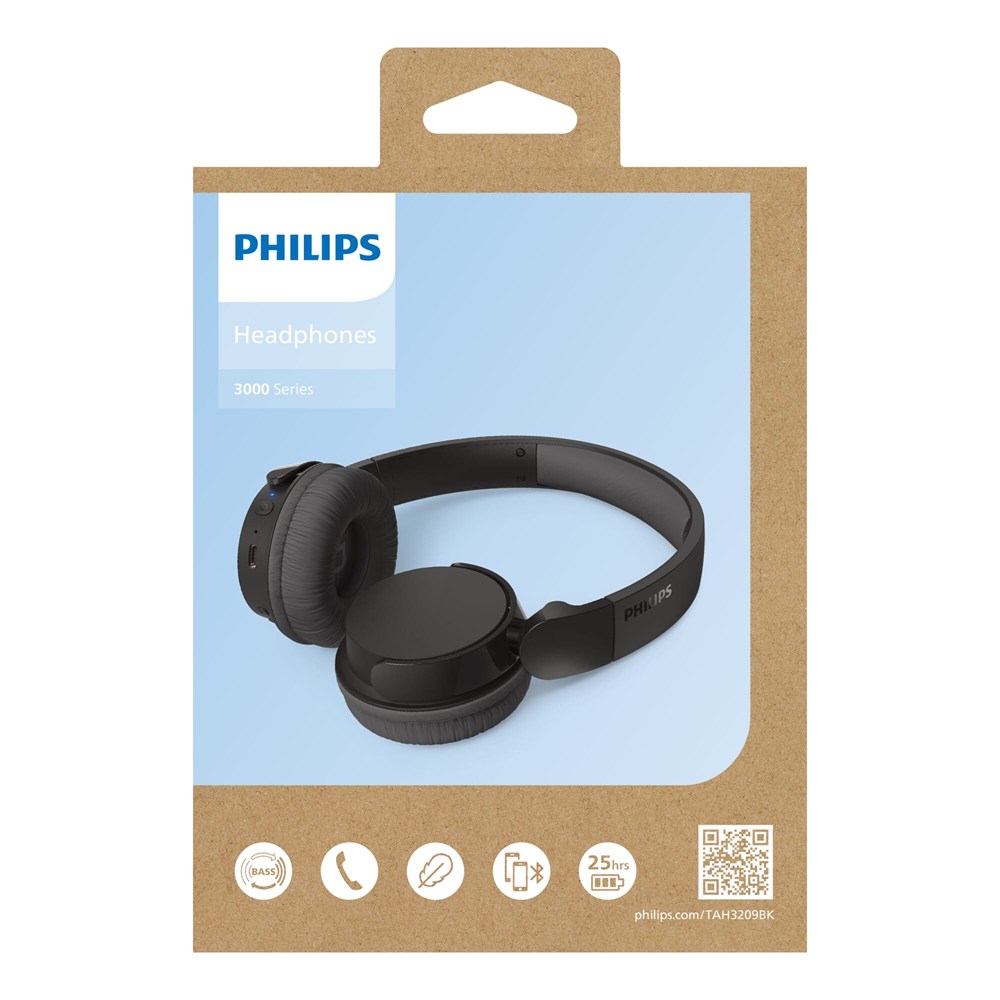 TAH3209 |Philips Bluetooth on ear Kopfhörer mit 25 Stunden Spielzeit