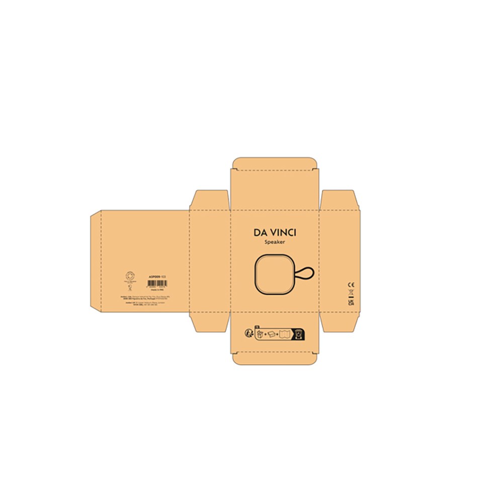 Da Vinci Lautsprecher recy. ABS 2 600 mAh  - Rot