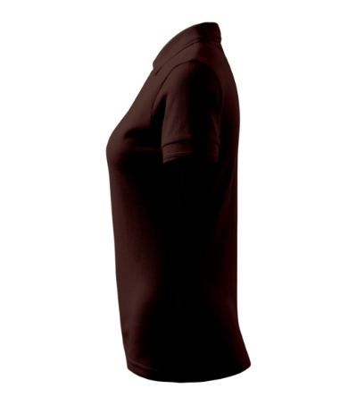 Polohemd Damen Pique Polo kaffeebraun
