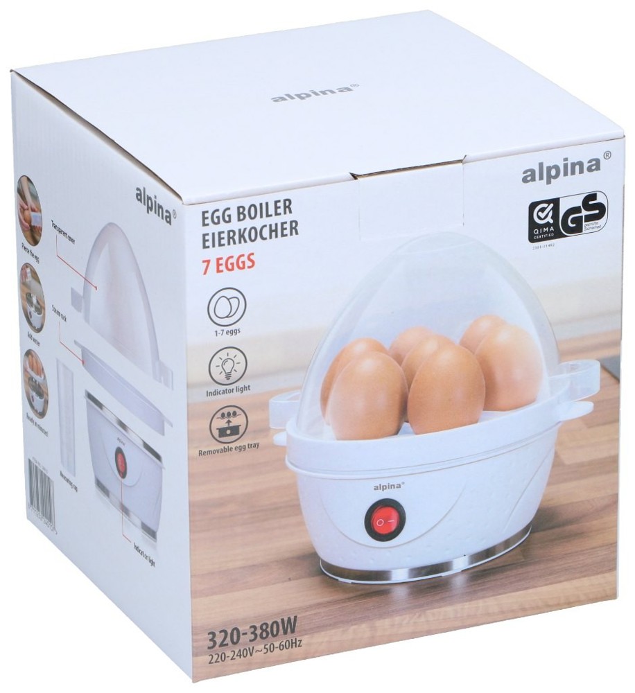 ALPINA Egg Boiler 230V 320-380W- Weiß