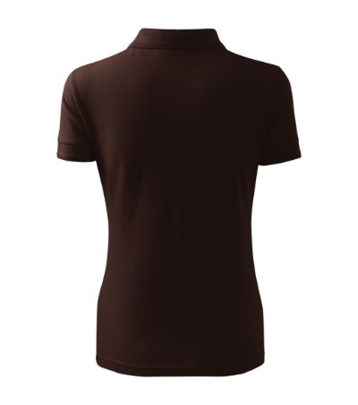 Polohemd Damen Pique Polo kaffeebraun