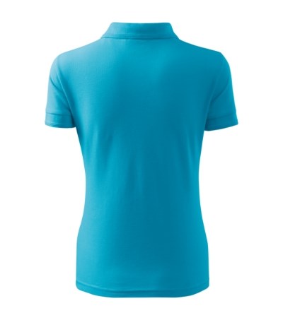 Polohemd Damen Pique Polo türkisblau