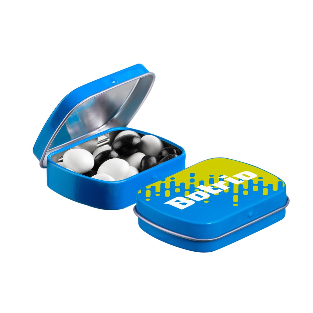 Mini Klappdeckeldose mit Süßigkeiten - Kobalt