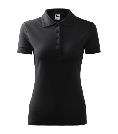 Polohemd Damen Pique Polo ebony grau