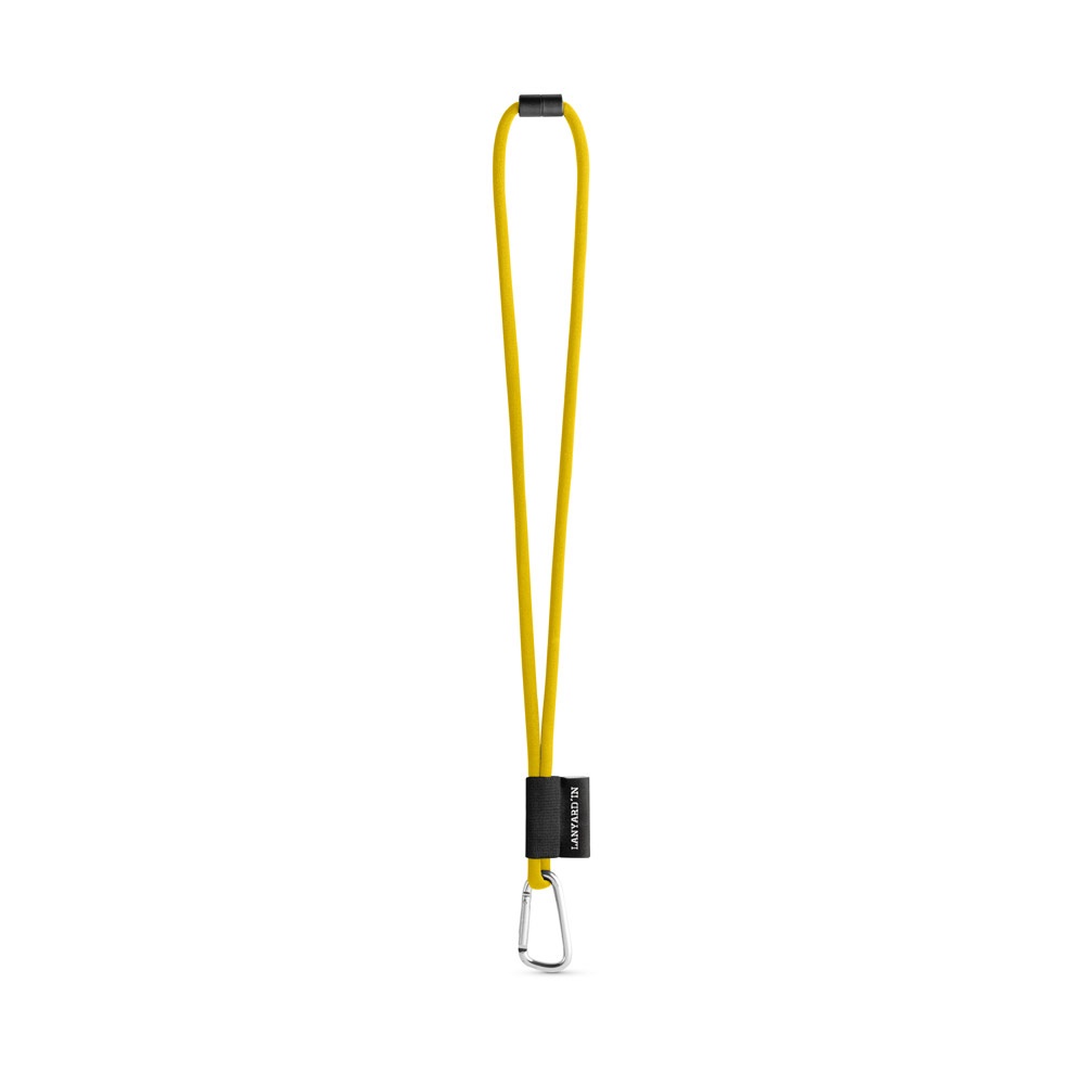 75089. SET Lanyard TUBE Long (Ø 7 mm) mit 55 mm D-förmigem Karabiner und Ø 7 mm Sicherheitsverschluss - 310 - Gelb