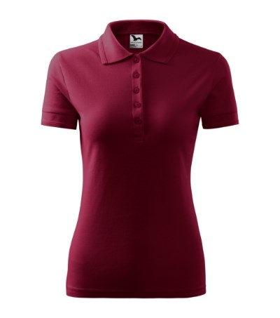 Polohemd Damen Pique Polo garnet