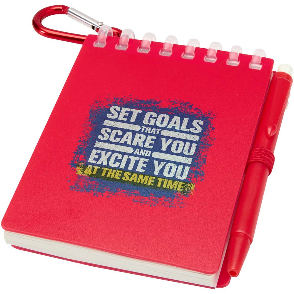 Lig Mini Recyceltes Outdoor-Softcover Notizbuch und Kugelschreiber Set (schwarze Mine)