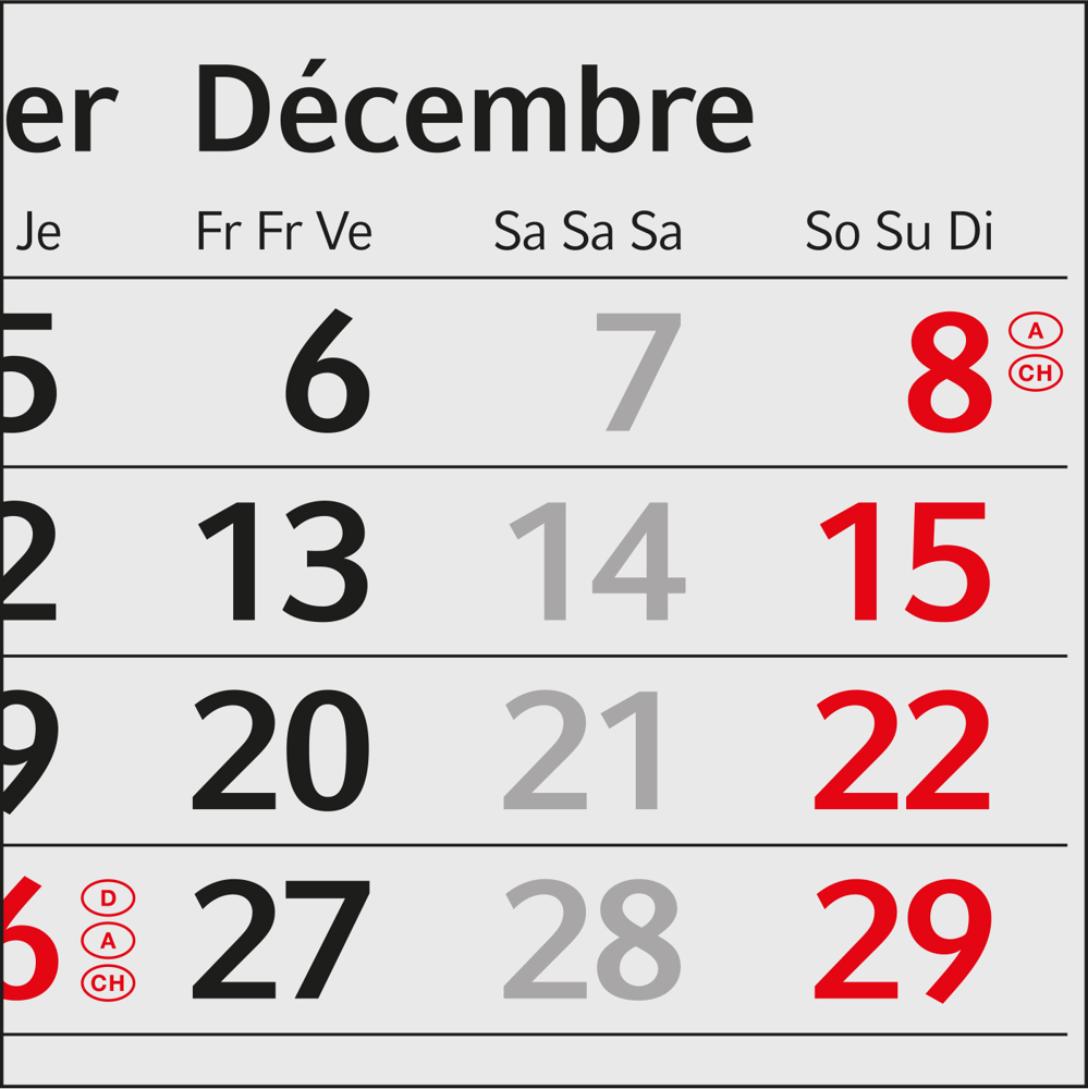 Tischkalender Mini 3 Recycling-Kalendariumspapier
