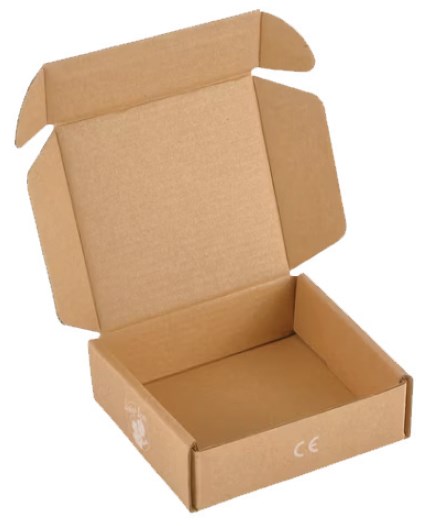 Versandbox 150x100x80 mm - ECO Kraft -  innen & außen bedruckt