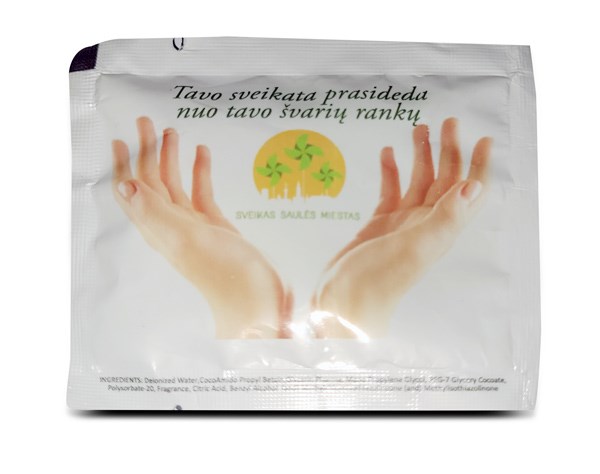 Feuchttücher full color bedruckt mit Logo 60x120 mm | Digitaldruck (Kleinauflage)