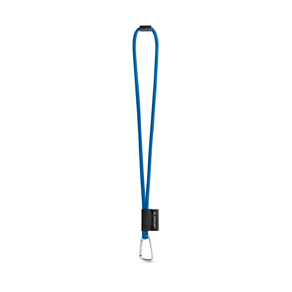 75089. SET Lanyard TUBE Long (Ø 7 mm) mit 55 mm D-förmigem Karabiner und Ø 7 mm Sicherheitsverschluss - 303 - Blau