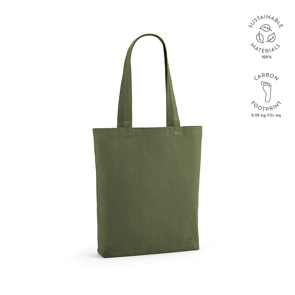 Annapurne Einkaufstasche recy.Baumwolle (180 g/m²). Mit Bodenfalte - Armeegrün
