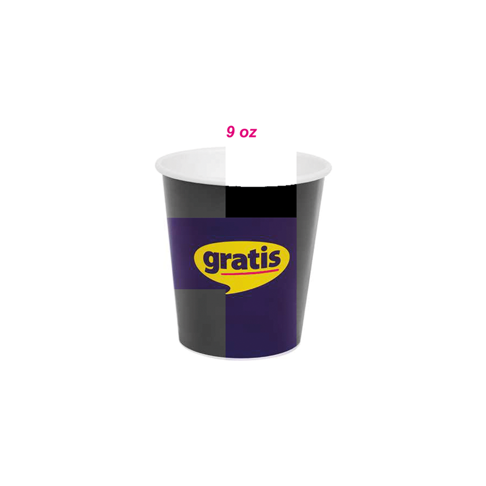 Pappbecher für kalte Getränke 250ml / 9oz – Einwandig